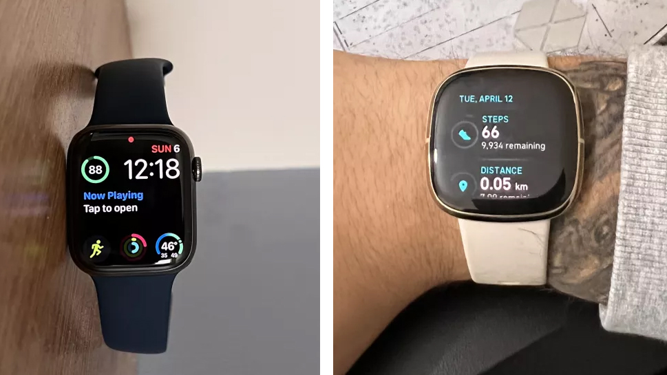 Apple Watch 7 frente a Fitbit Sense