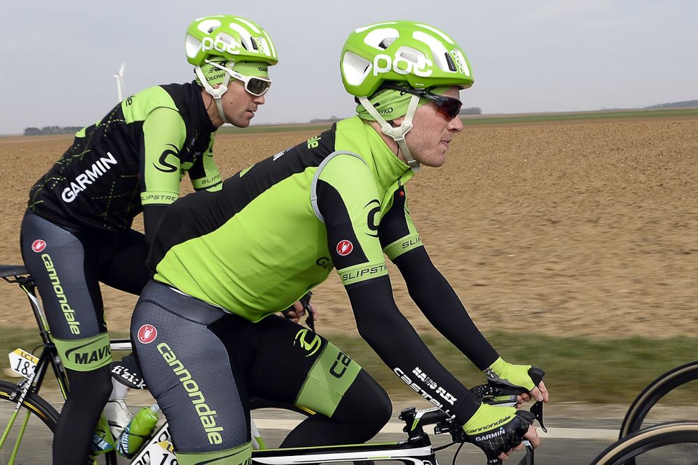 Cannondale-Garmin riders during stage 1 of Paris-Nice.