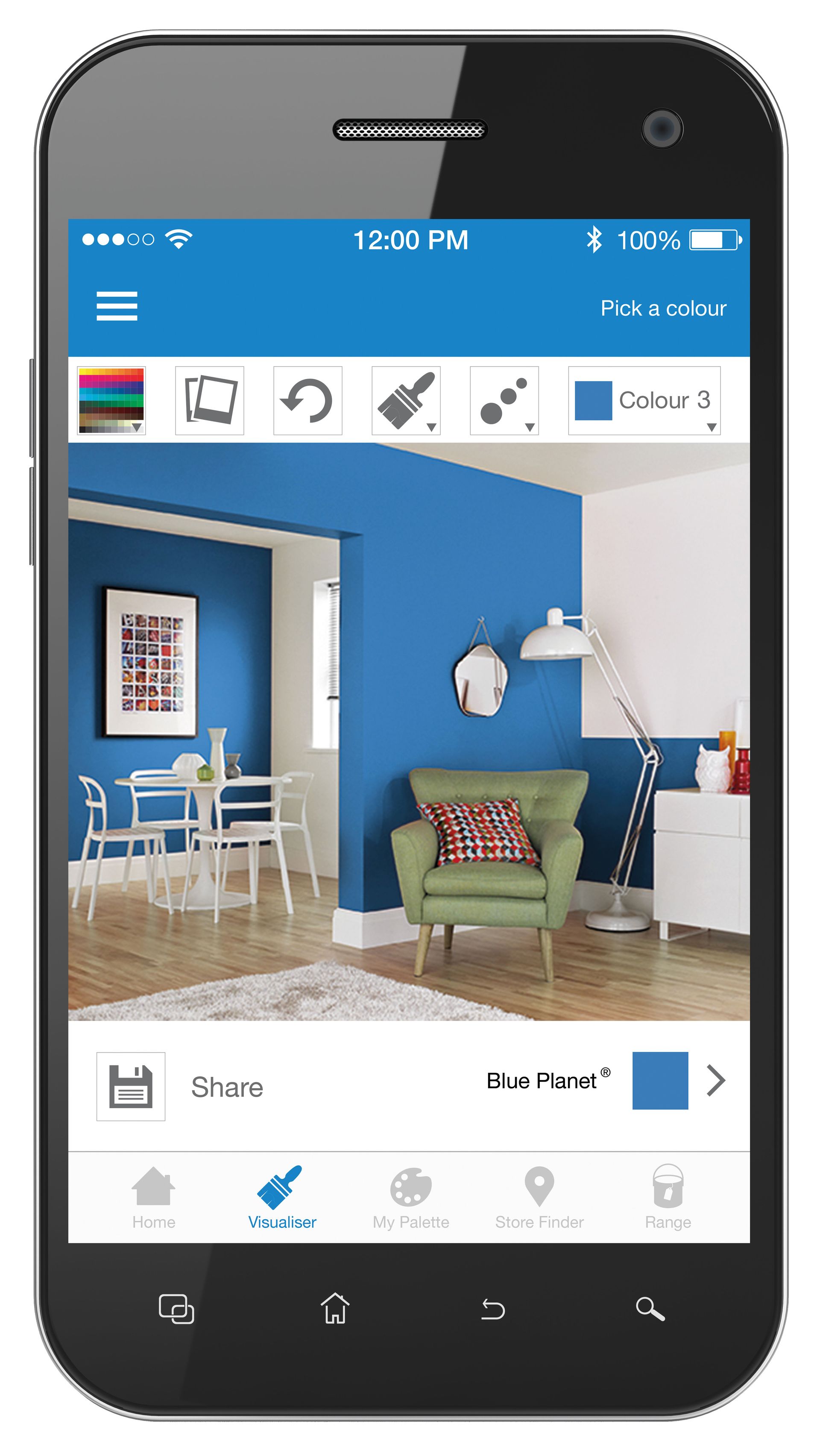 Use Crown's room visualiser app to make the right paint colour choice