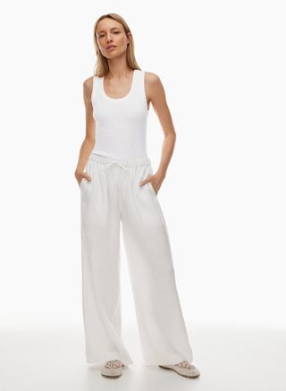 White linen pants 