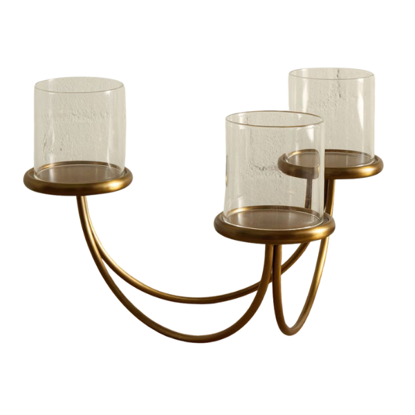 West Elm Curved Metal Votive Centrepiece