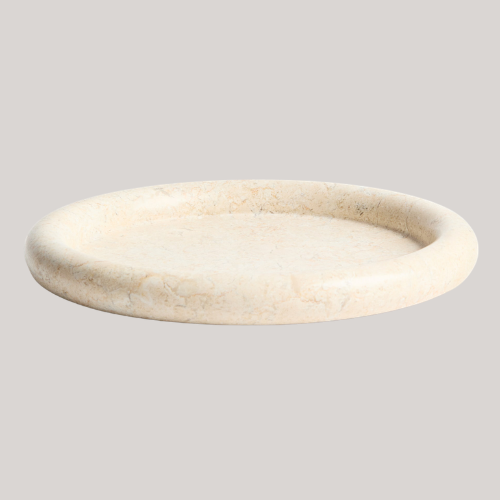 Large Marble Tray - Light Beige/marbled