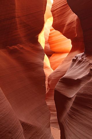 Arizona's Lower Antelope Canyon interior photos.