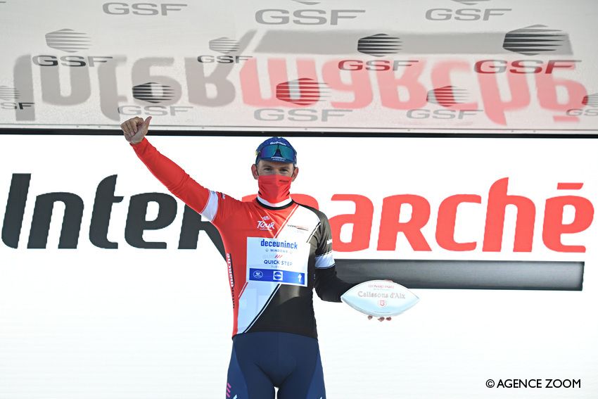 CASSIS FRANCE FEVRIER 11 Davide Ballerini of team DECEUNINCK QUICK STEP durant letape 1 Aubagne Six Fours les Plages du Tour de Provence 2021 Le 11 fevrier 2021 Cassis France Photo by James StarttAgence Zoom
