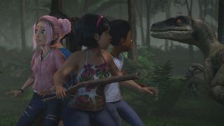 The crew on Jurassic World: Camp Cretaceous