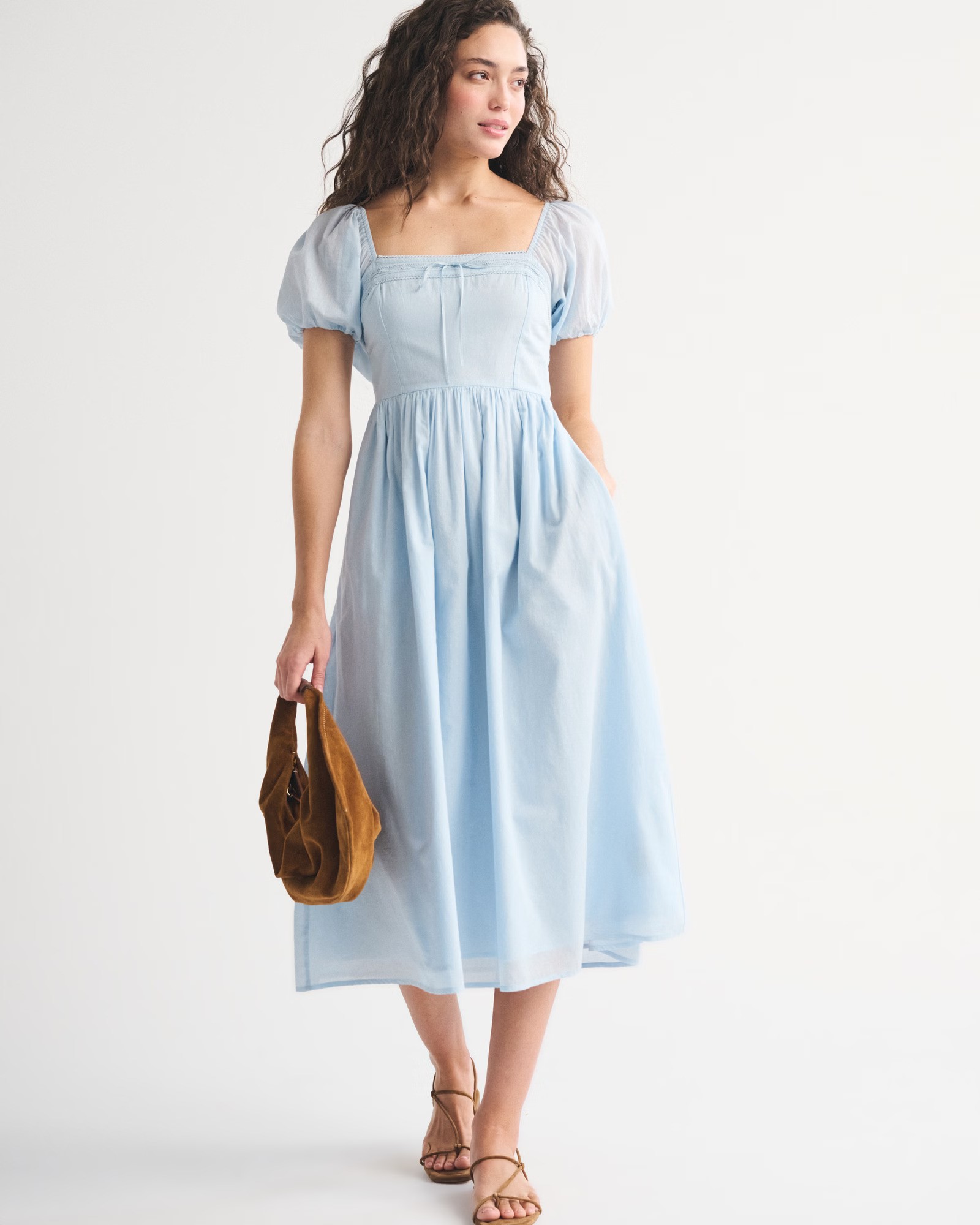 A&amp;amp;f Emerson Puff Sleeve Midi Dress