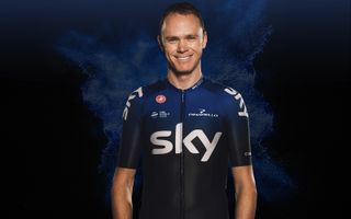 Chris Froome wears the 2019 Team Sky jersey