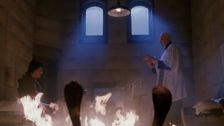 Jason Miller and Nicol Williamson in The Exorcist III