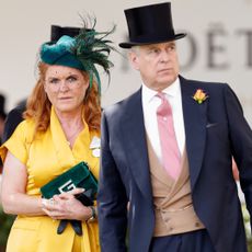 Sarah Ferguson, Duchess of York and Prince Andrew, Duke of York attend day four of Royal Ascot at Ascot Racecourse on June 21, 2019 in Ascot, England.