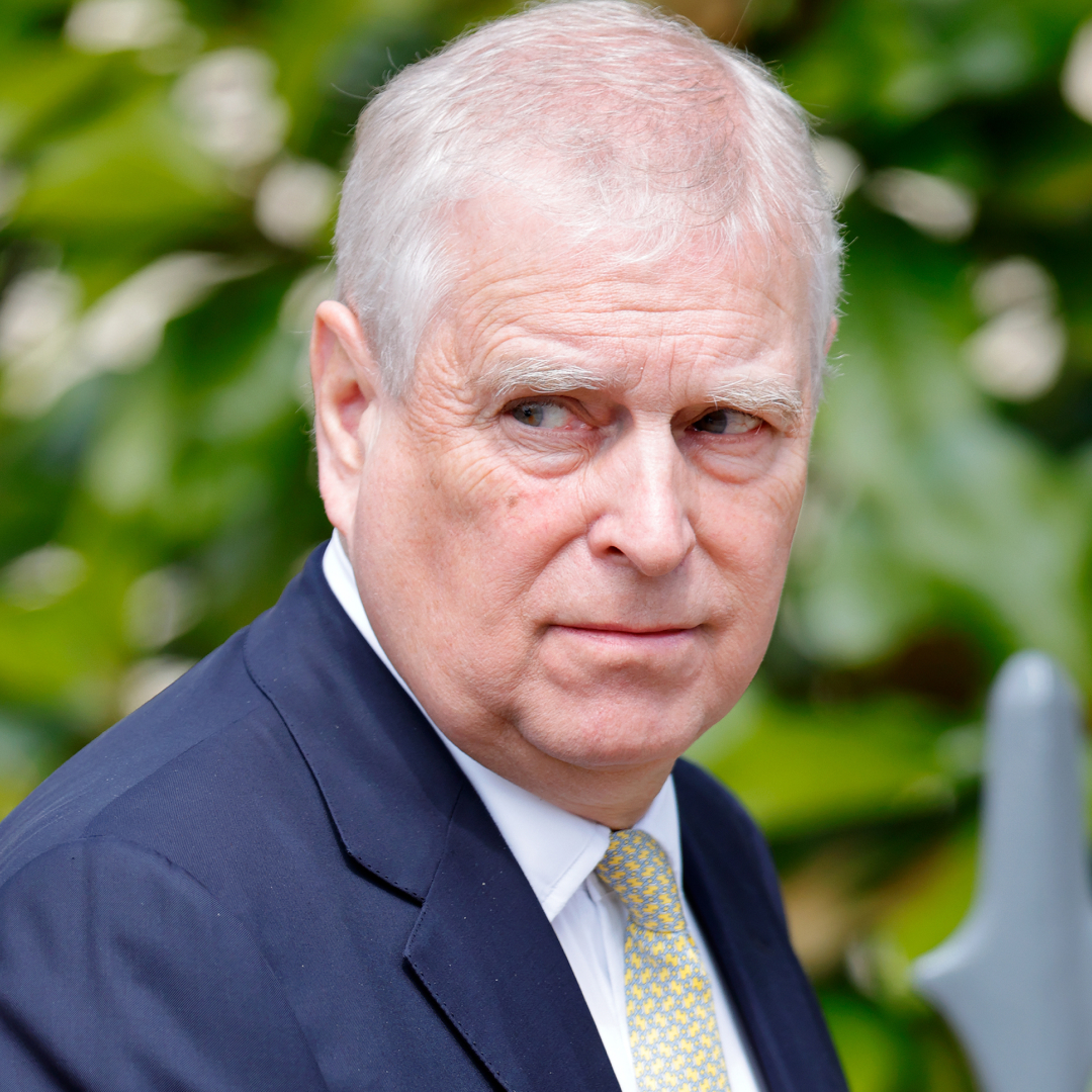 Andrew Mountbatten-Windsor wearing a suit and tie