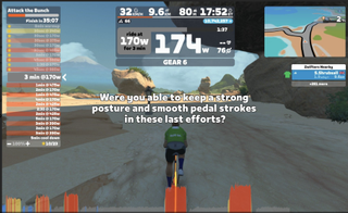 Screenshot from Zwift's Attack the Bunch session