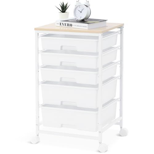 5-Drawer Rolling Storage Cart