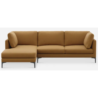 burnt orange colored sectional sofa