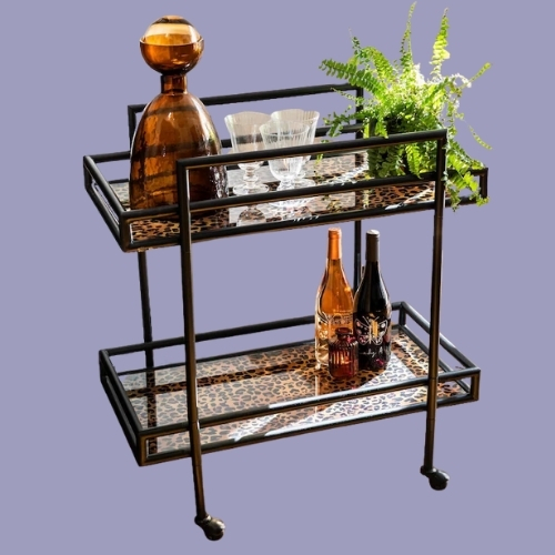 Rockett St George, Rockett St George Leopard Glass Drinks Trolley