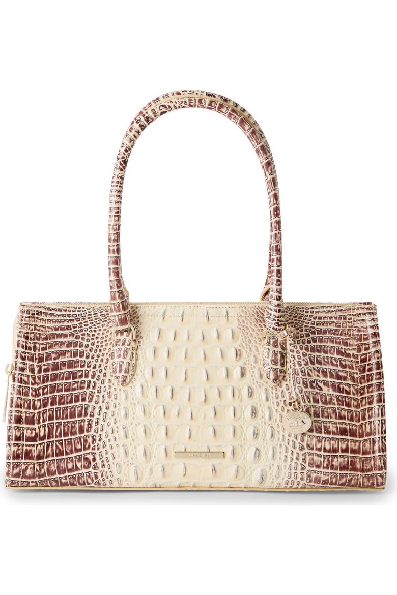 Sophia Croc Embossed Leather Satchel