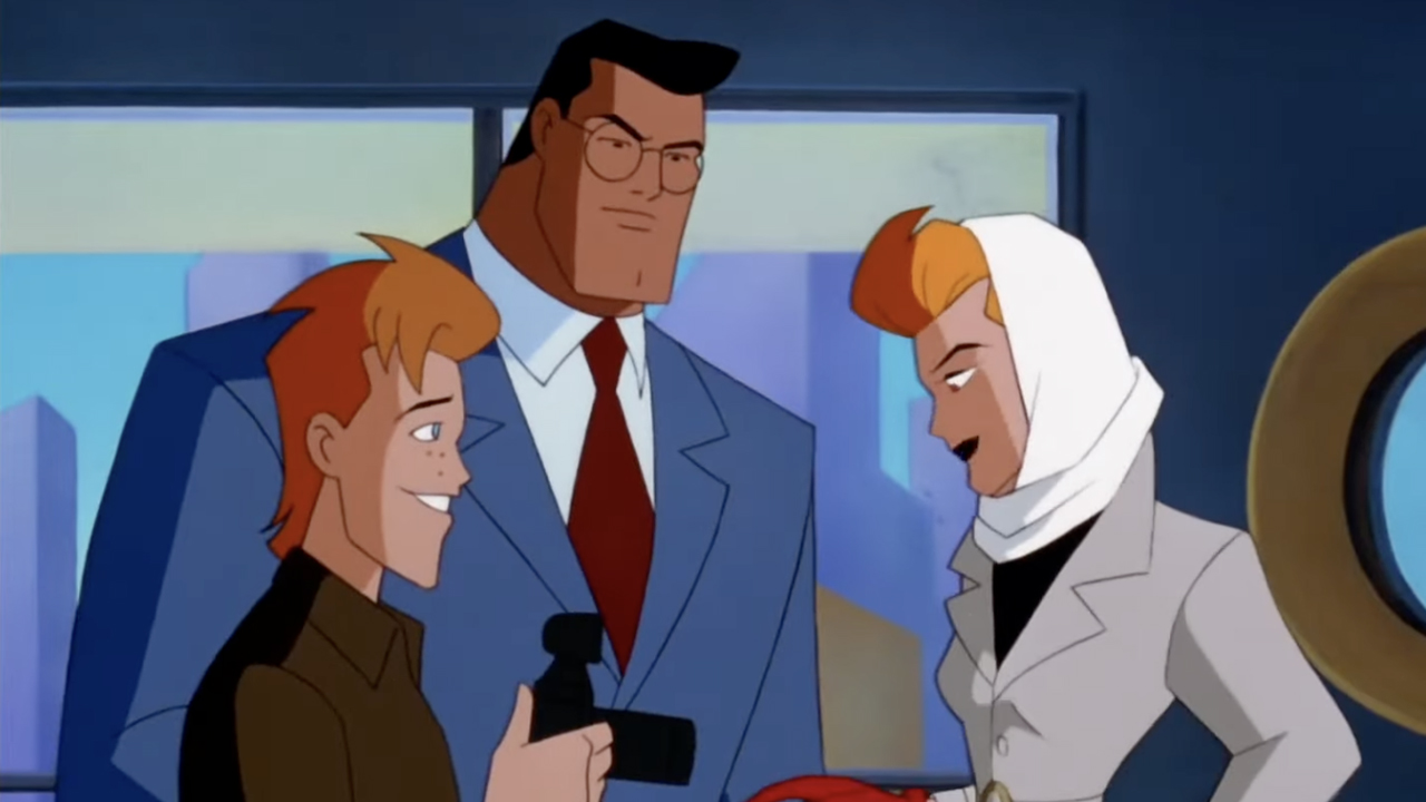Clark Kent and Jimmy Olsen in Superman: The Animated series.