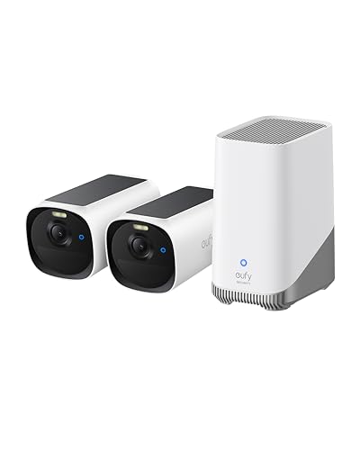 Eufy Security Eufycam E40 2-Cam Kit (homebase S380) Solar Security Camera Outdoor Wireless, 2k Resolution, Maxcolour Night Vision, Homekit Compatible, Expandable Local Storage, No Monthly Fee