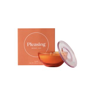 Bright, Hot Candle from Pleasing in orange packaging