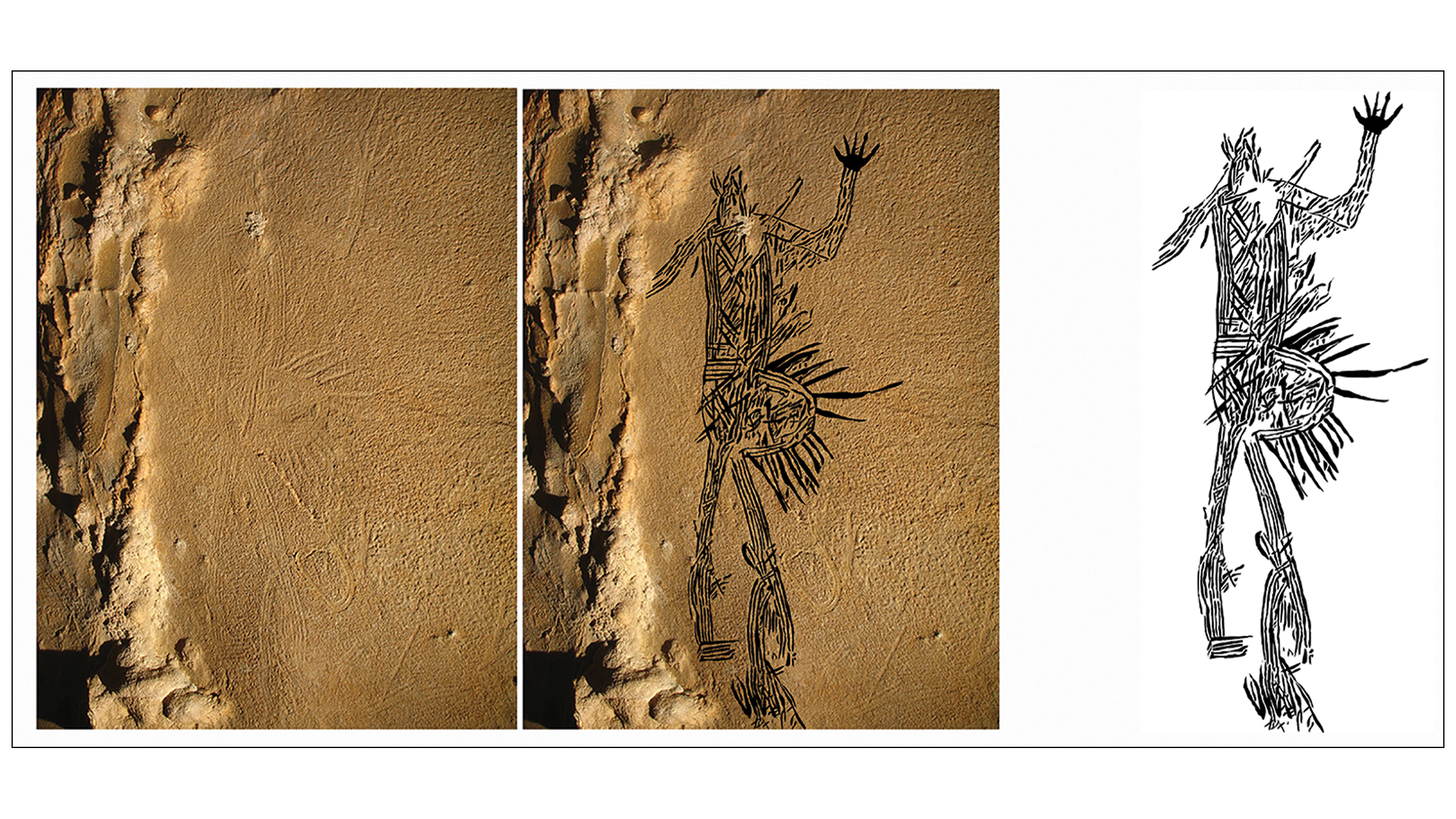 An anthropomorphic figure in Unnamed Cave 19 in Alabama.