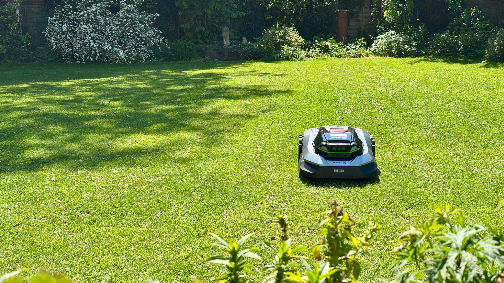 EGO AURA-R2 robot mower on my lawn full test