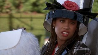 Dionne criticizing Cher's furry backpack in Clueless