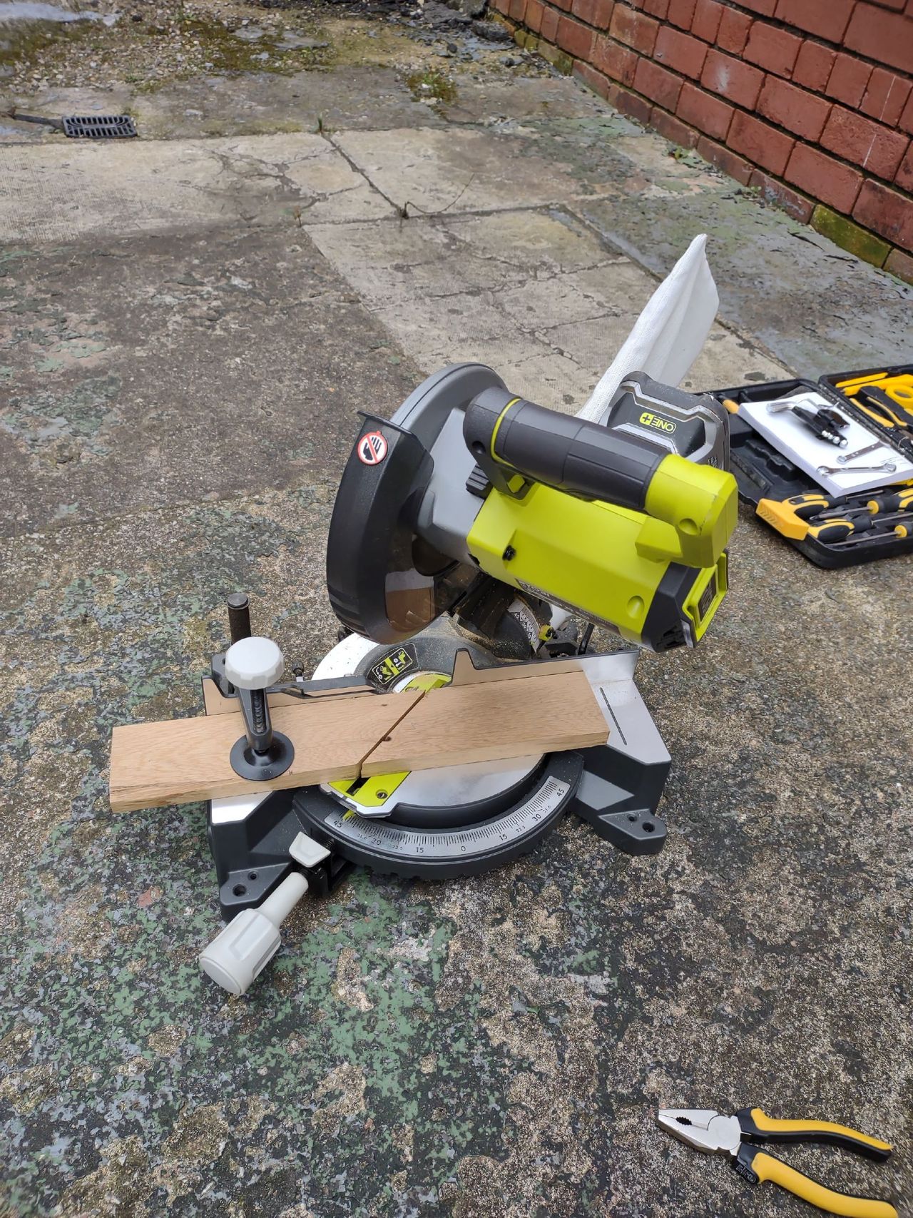Cutting the blocks to size