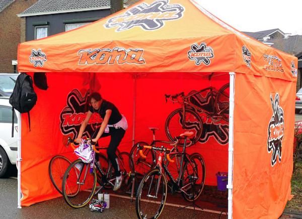 Base camp at the World Cup finale in Hoogerheide, The Netherlands.