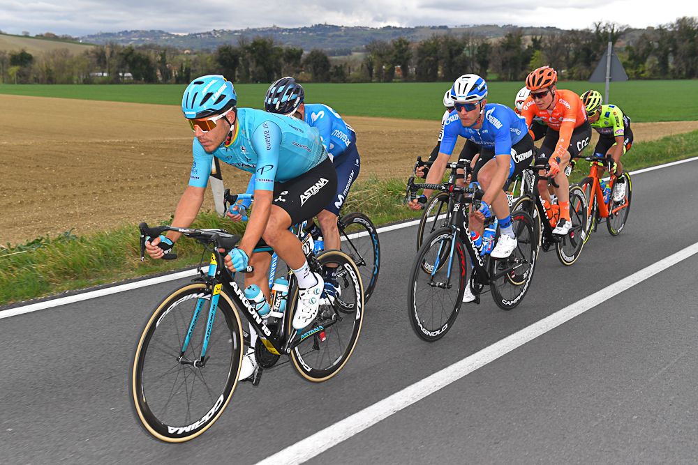 The day's breakaway during stage 6 at Tirreno-Adriatico