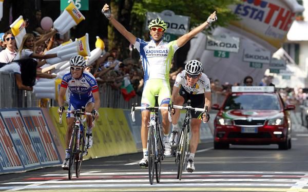 Eros Capecchi broke Liquigas-Cannondale's winless run in the Giro d'Italia