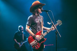 Charlie Starr of Blackberry Smoke plays Gary Rossington's GIbson Les Paul SG at the St. Augustine Amphitheatre, St. Augustine, Florida, November 7, 2024.