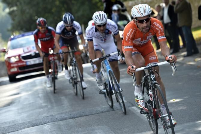 Julien Duval (Roubaix Lille Metropole) on the attack