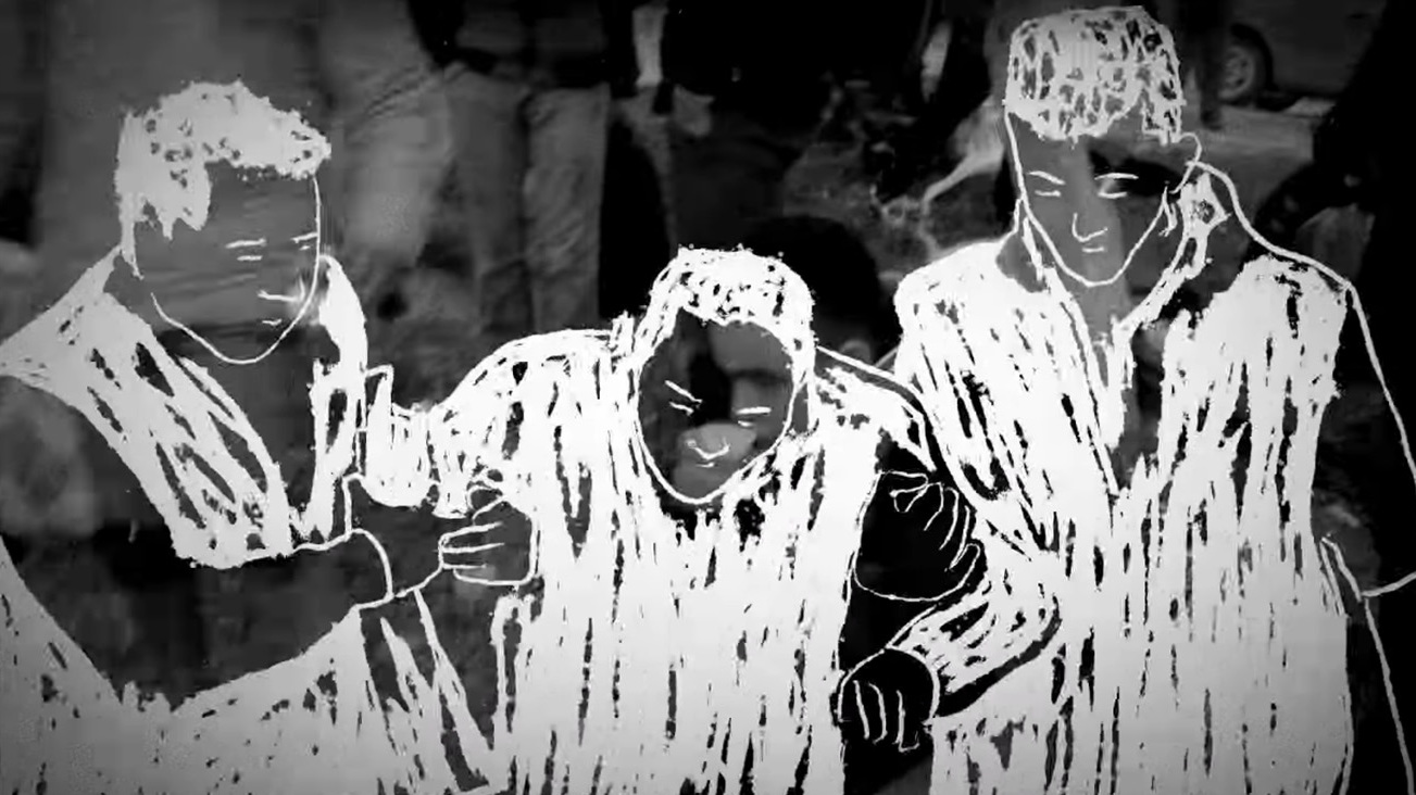 A still from the video