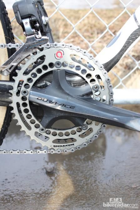 Vos runs Rotor chainrings on her road and cyclocross bikes