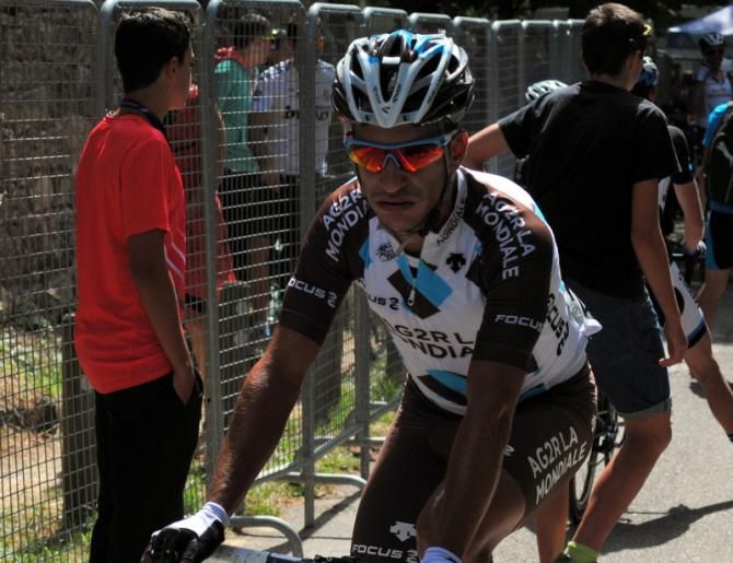 Blel Kadri (Ag2r), after completing the tough climb to El Castillo