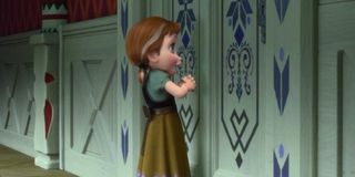 Frozen's young Anna singing about Snowman