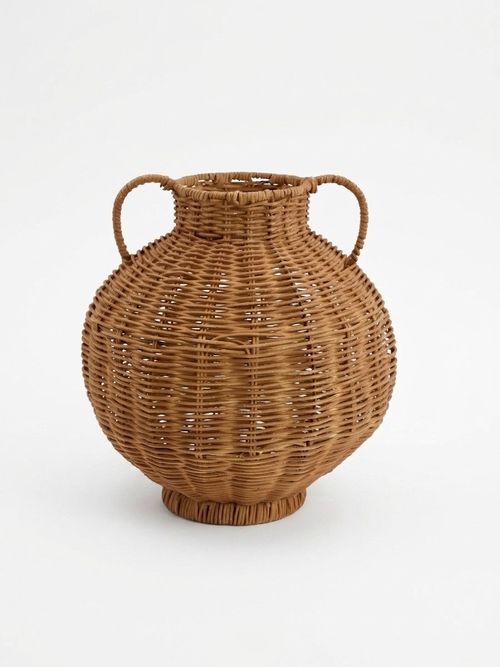 Rattan Vase With Handles