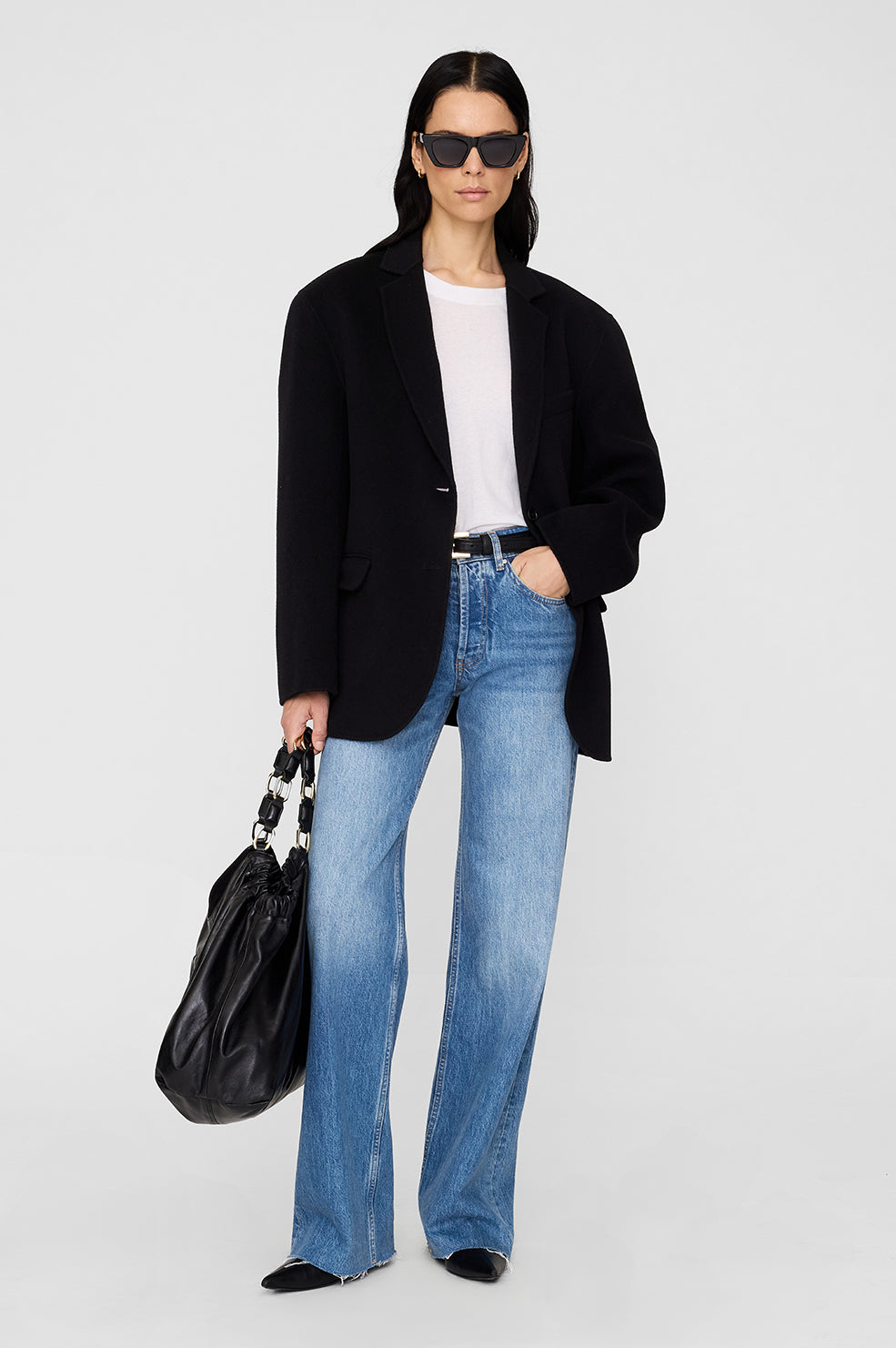 Quinn Blazer - Black Cashmere Blend