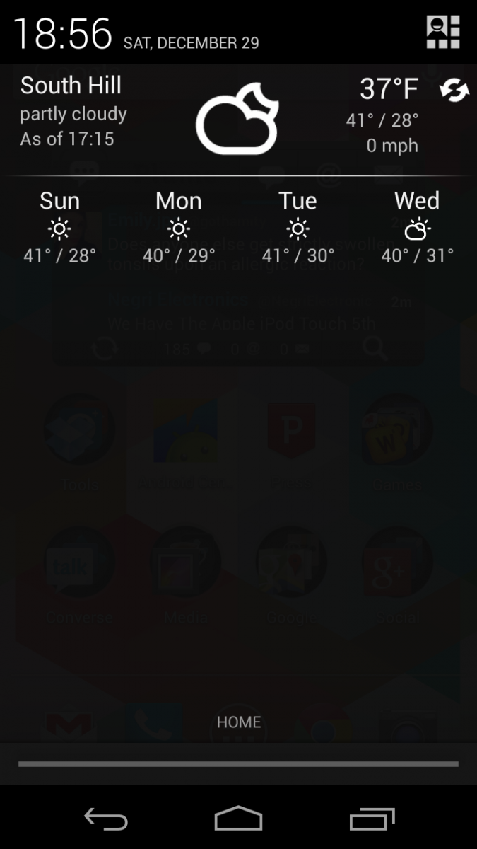 Notification Weather Expanded