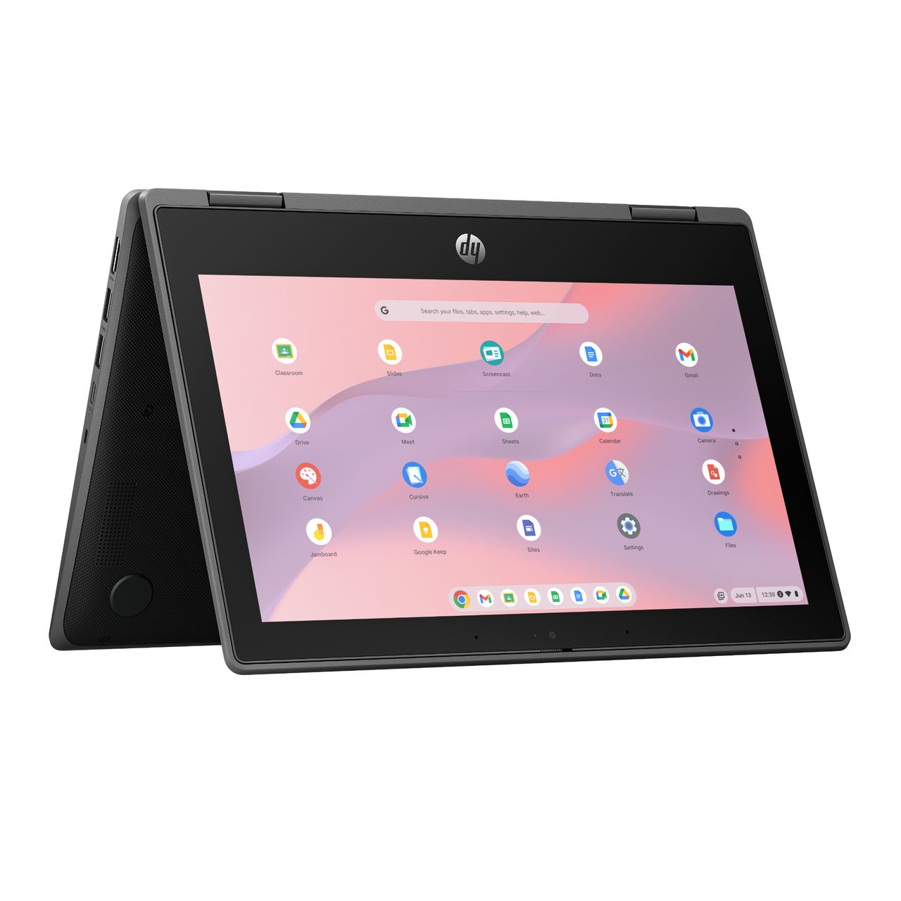 HP Fortis x360 11-inch G5 Chromebook tent render