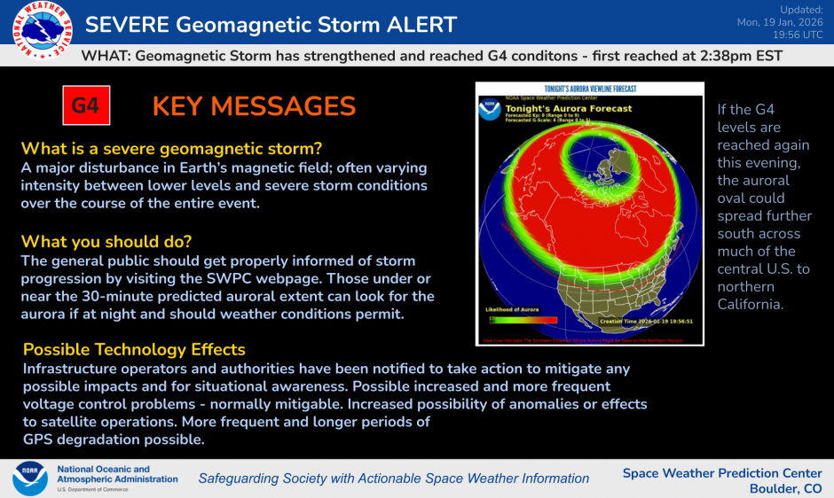 infographic detailing the arrival of the cme and subsequent geomagnetic storm.