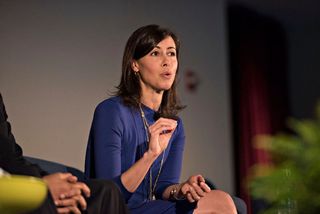 Jessica Rosenworcel, a commissioner with the U.S. Federal Communications Commission (FCC), speaks at INTX: The Internet &amp; Television Expo in Chicago, Illinois, U.S., on Wednesday, May 6, 2015. The eve