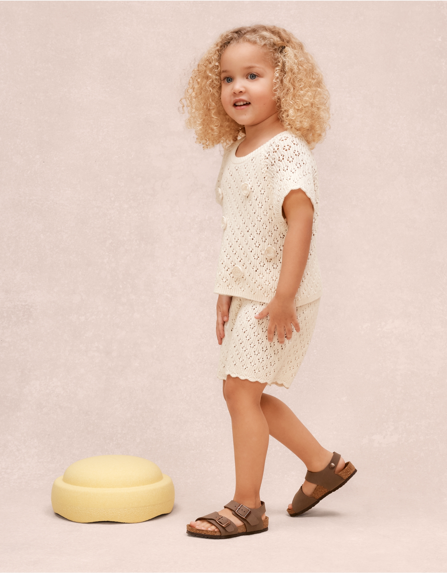 Organic Cotton Crochet Flower Top &amp;amp; Shorts Set (0&amp;ndash;4yrs) | Baby &amp;amp; To...