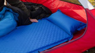 Sleeping pad inside tent