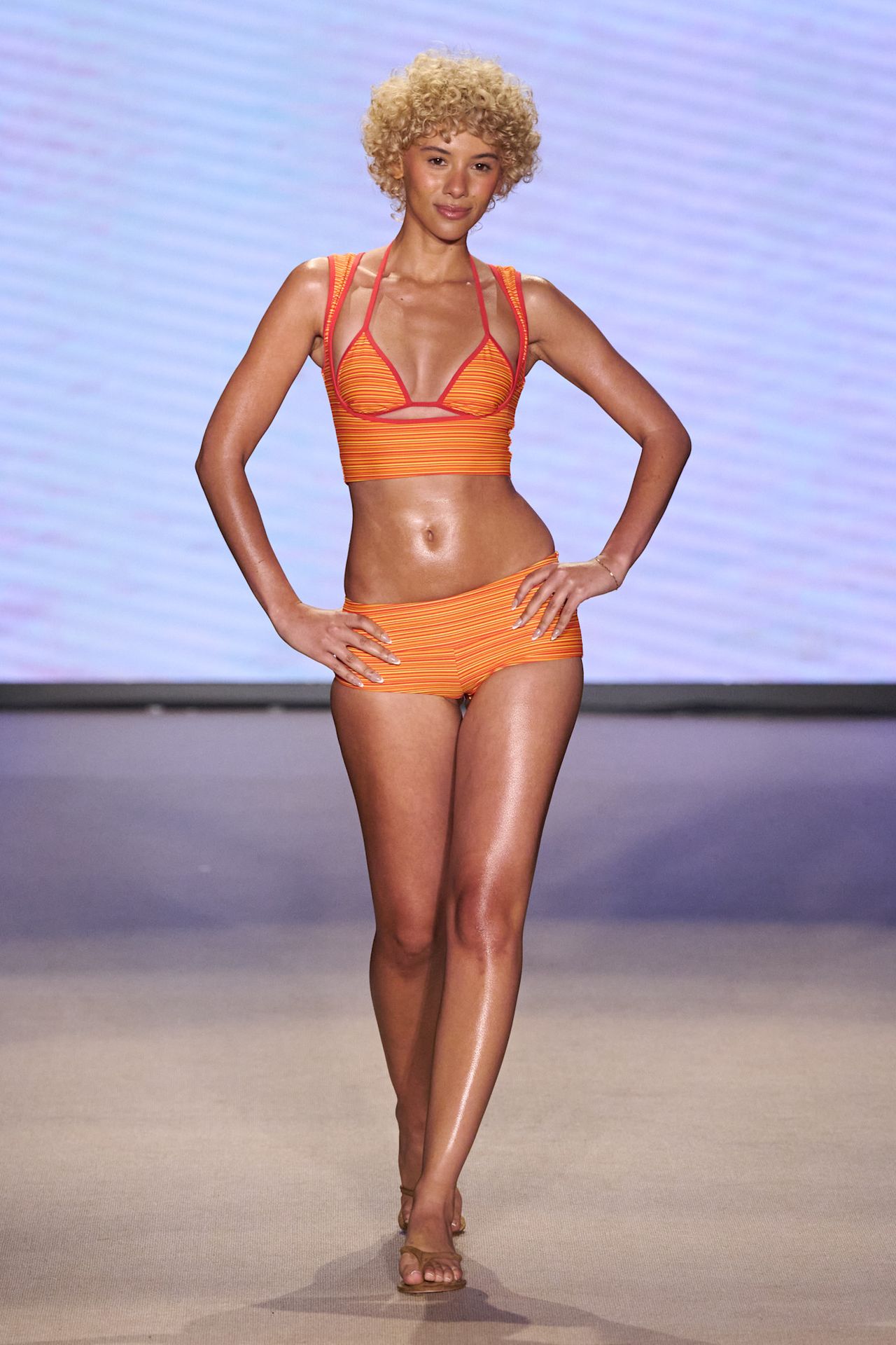 Oh Polly model on the runway during Paraiso Miami Swim Week 2026.