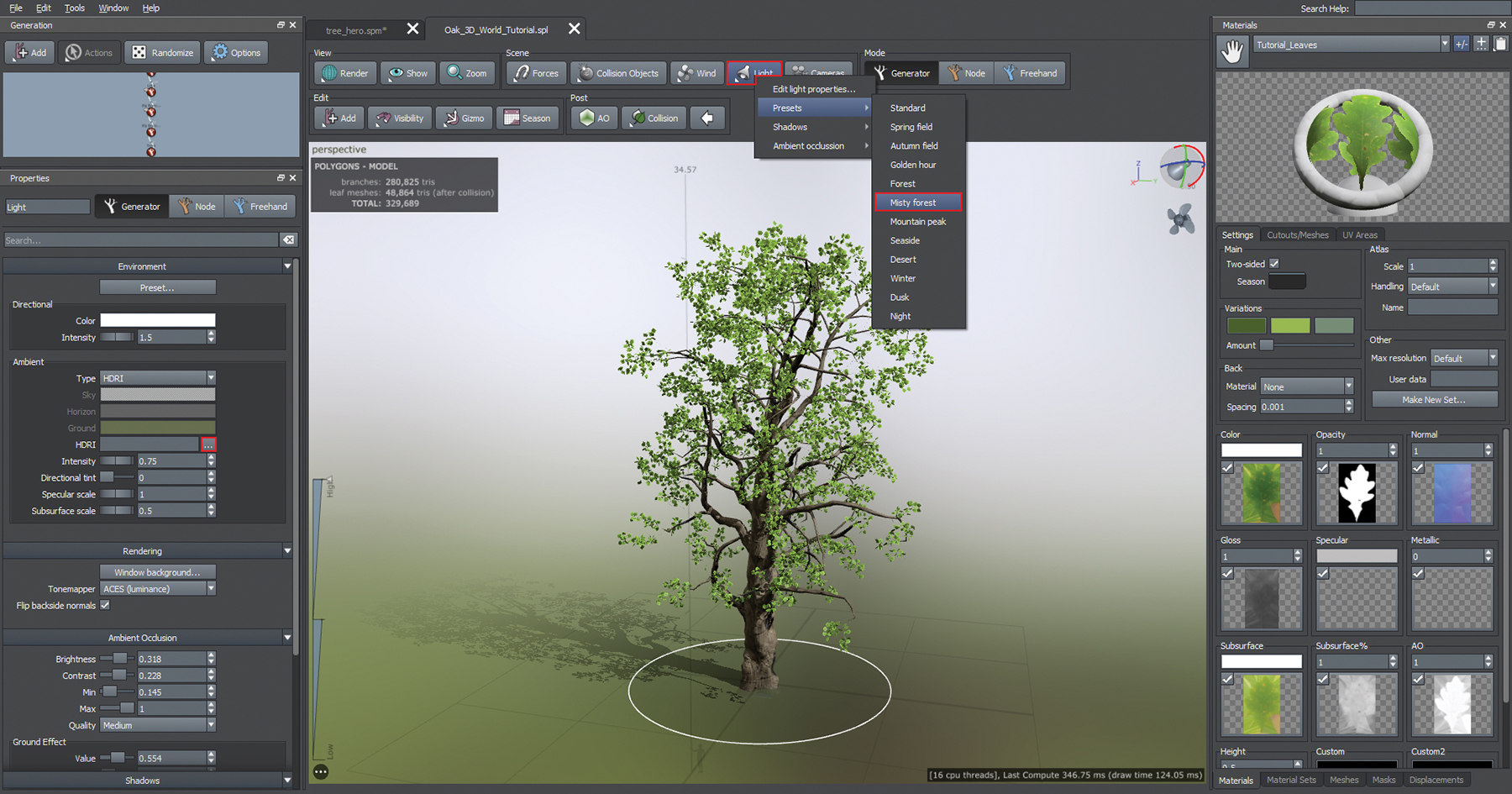 Mario Leone SpeedTree tutorial