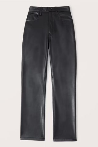 Abercrombie & Fitch Vegan Leather 90s Straight Pant