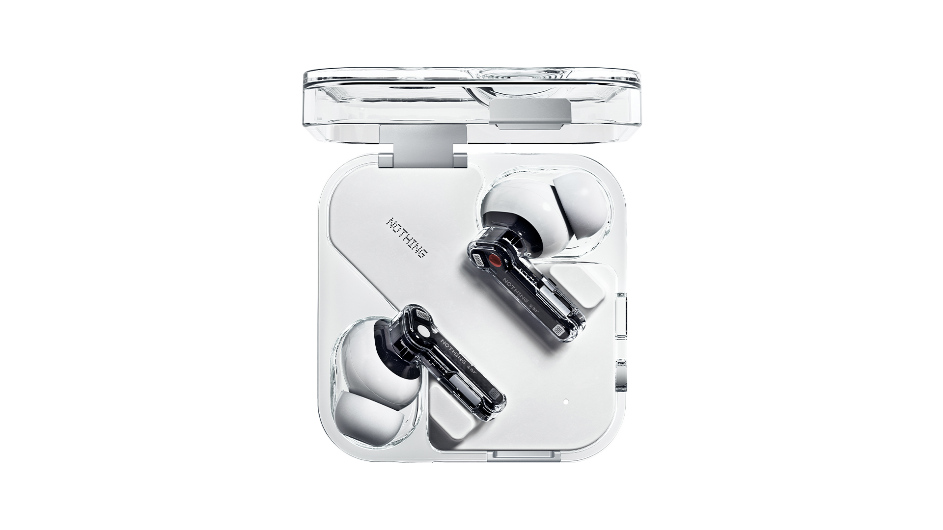 Nothing ear buds and case in white
