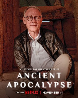 The Ancient Apocalypse key art featuring host, Graham Hancock