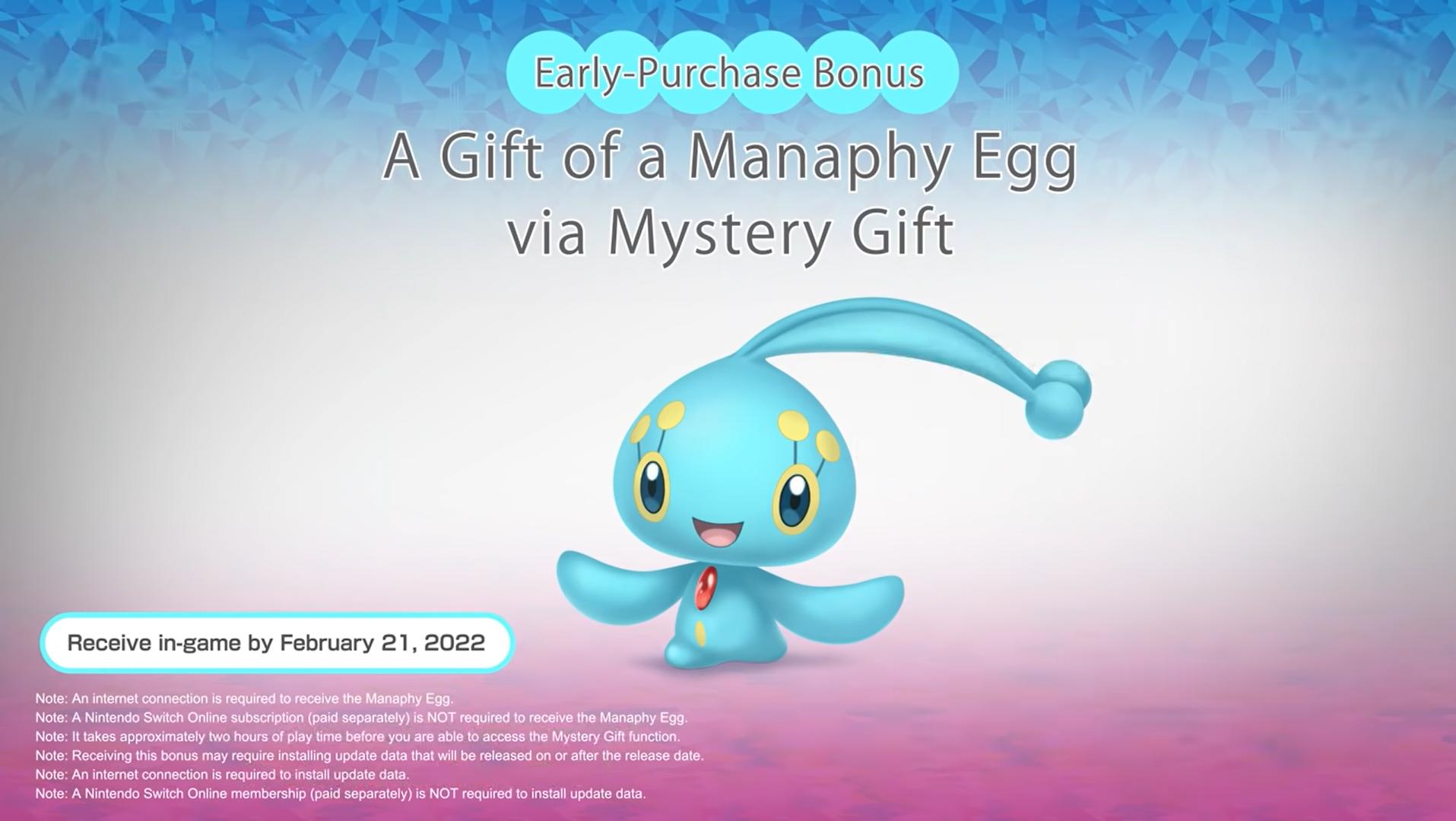 Pokemon Brilliant Diamond Shining Pearl Manaphy