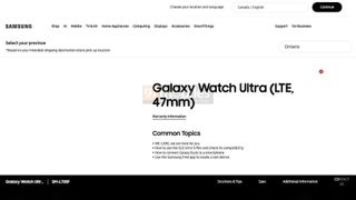 Samsung Galaxy Watch listing screengrab